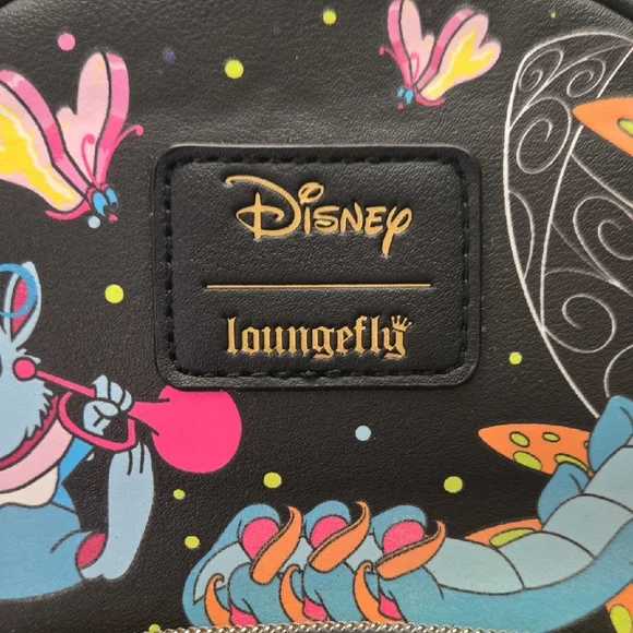 Loungefly Disney Alice in Wonderland Black Backpack. NWT. Glows In The Dark. - Picture 2 of 8